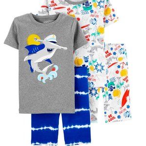 Nwt 14  8 12 sharks pajamas carters summer fall tie dye july 4th summer easter